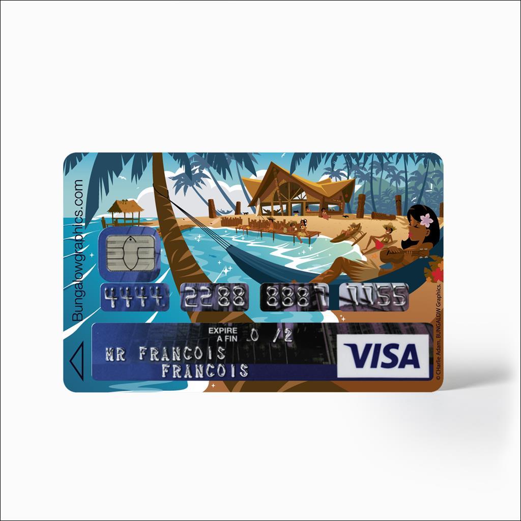 credit card Sticker - Lazy Beach