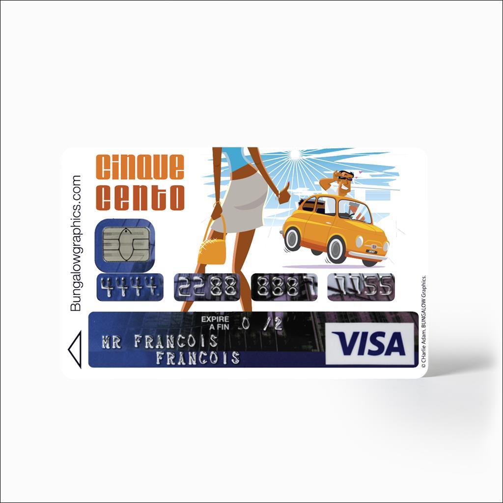 credit card Sticker - Fiat500