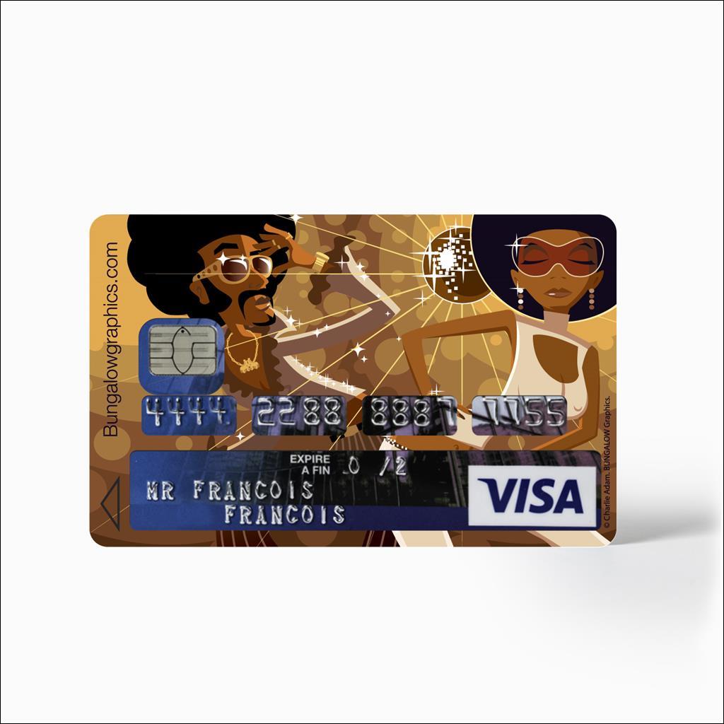 Sticker carte bancaire Disco