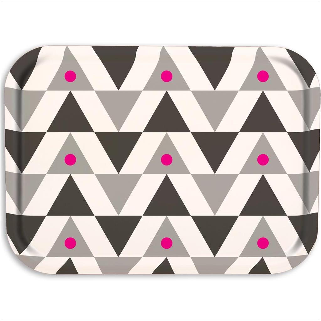 Pink Triangle Wooden Tray