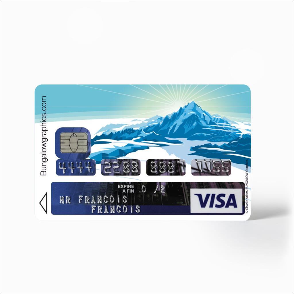 Sticker carte bancaire - Mont Blanc