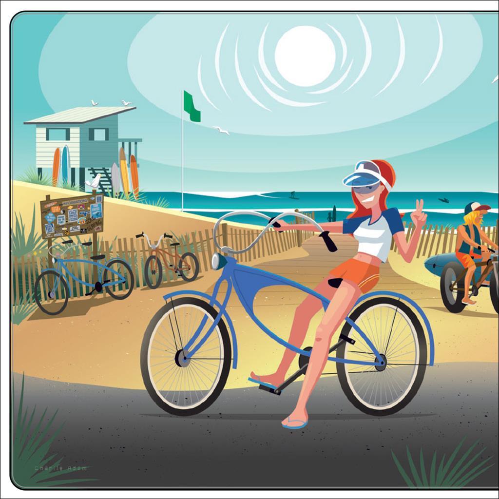 Tapis de souris Beach Bikes
