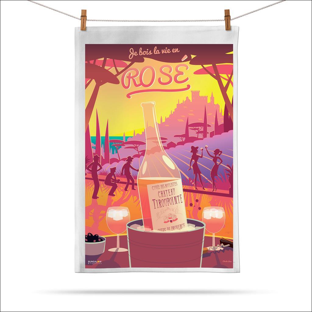 Torchon La vie en rosé