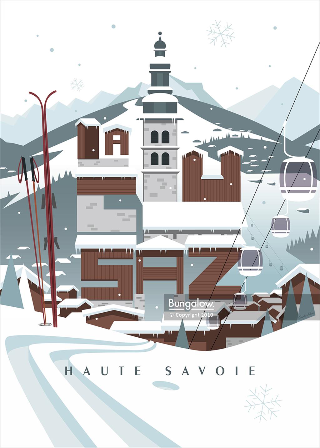 La Clusaz ski poster