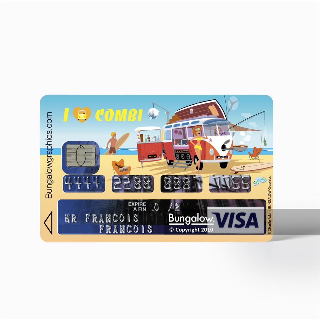 credit card Sticker - Combi by Charlie Adam : Bungalow Graphics, buy ...