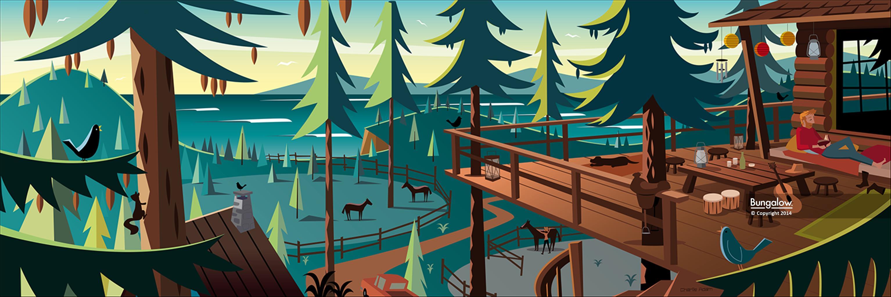 Dude Ranch by Charlie Adam : Bungalow Graphics, buy Art Prints ...